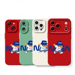 Astronaut Bear Adventure Silicone Case for Apple iPhone Series