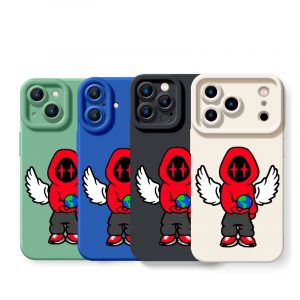 Winged Hoodie Guardian Design Silicone Case for Apple iPhone Series