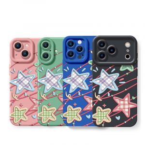 Plaid Stars and Stripes Silicone Case for Apple iPhone Series