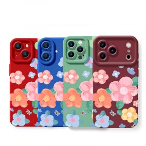 Vintage Floral Bliss Silicone Case for Apple iPhone Series