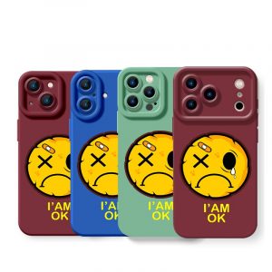 Ironic Smiley Silicone Case for Apple iPhone Series