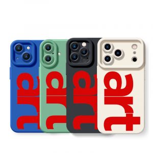 Bold Art Typography Silicone Case for Apple iPhone Series