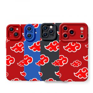 Red Cloud Pattern Silicone Case for Apple iPhone Series