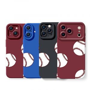 Home Run Hit Baseballs Silicone Case for Apple iPhone Series