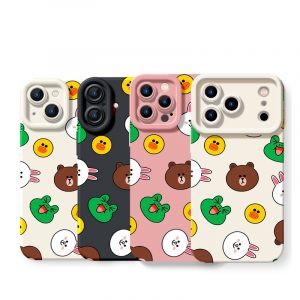 Cute Dino Parade Silicone Case for Apple iPhone Series
