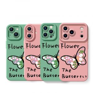 Floral Butterfly Garden Silicone Case for Apple iPhone Series