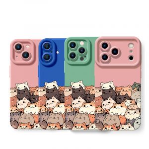 Playful Kittens Collage Silicone Case for Apple iPhone Series