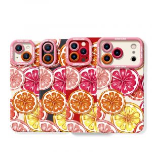 Citrus Splash Silicone Case for Apple iPhone Series.