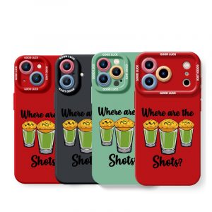 Party Vibes Shot Glass Red Silicone Case for Apple iPhone Series