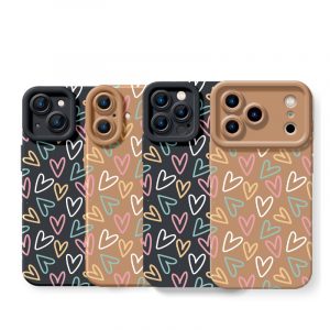 Colorful Heartbeat Delight Silicone Case for Apple iPhone Series