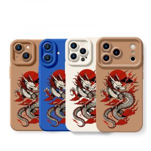 Firestorm Dragon Art Silicone Case for Apple iPhone Series