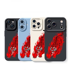 Fiery Tiger Blaze Silicone Case for Apple iPhone Series