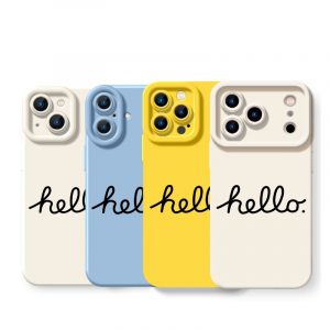 Whimsical Hello Silicone Case for Apple iPhone Series