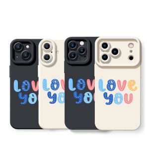 Colorful Love Message Silicone Case for Apple iPhone Series