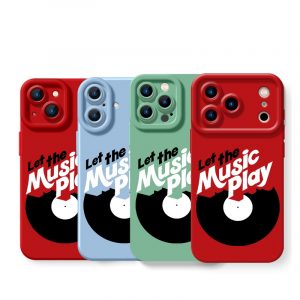 Let the Music Play Vinyl Groove Silicone Case for Apple iPhone Series