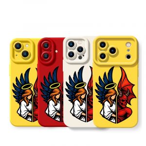 Angel Demon Duality Silicone Case for Apple iPhone Series