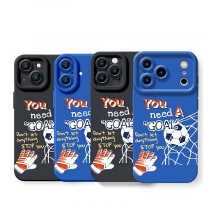 Soccer Goal Motivation Silicone Case for Apple iPhone Series