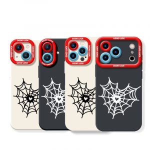 Webbed Heart Design Silicone Case for Apple iPhone Series