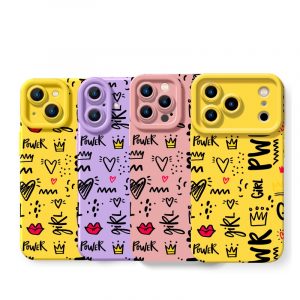 Girl Power Doodle Delight Silicone Case for Apple iPhone Series