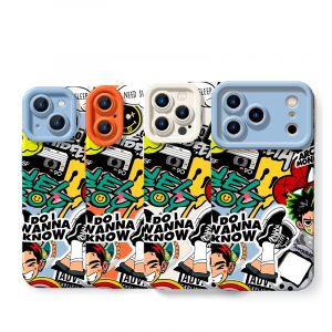 Vibrant Pop Culture Collage Silicone Case for Apple iPhone Series