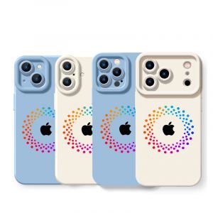 Vibrant Spectrum Circle Silicone Case for Apple iPhone Series