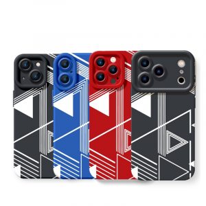 Monochrome Geometric Vibes Silicone Case for Apple iPhone Series