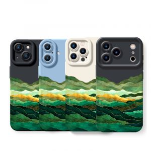Emerald Waves Artistry Silicone Case for Apple iPhone Series