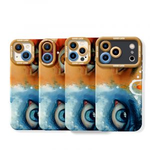 Divine Gaze Watercolor Art Silicone Case for Apple iPhone Series