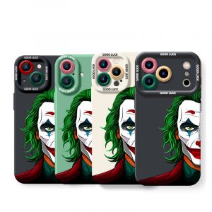 Colorful Clown Mask Art Silicone Case for Apple iPhone Series