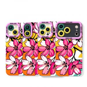 Vibrant Blossom Paradise Silicone Case for Apple iPhone Series