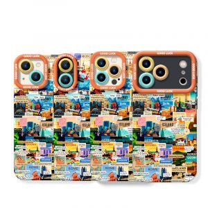 World Travel Collage Silicone Case for Apple iPhone Series