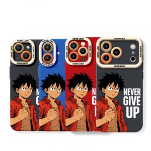 Never Give Up Anime Warrior Silicone Case for Apple iPhone Series