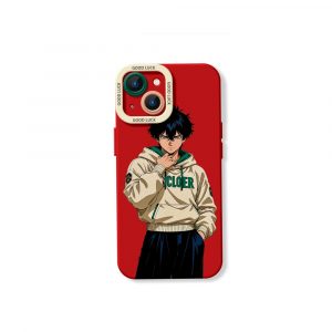 Anime Hoodie Character Vibe Silicone Case for Apple iPhone Series - iPhone 13, Red