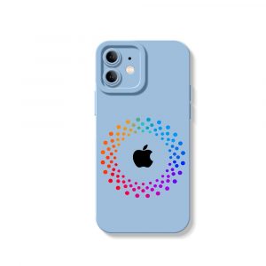 Vibrant Spectrum Circle Silicone Case for Apple iPhone Series