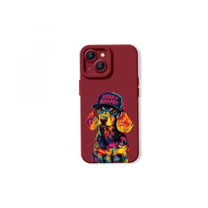 Colorful Dachshund Pop Art Silicone Case for Apple iPhone Series