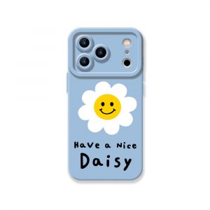 Sunny Smiley Daisy Silicone Case for Apple iPhone Series