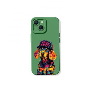 Colorful Dachshund Pop Art Silicone Case for Apple iPhone Series