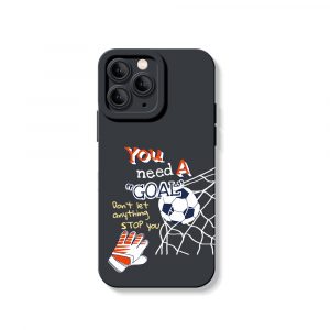 Soccer Goal Motivation Silicone Case for Apple iPhone Series