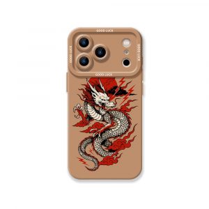 Firestorm Dragon Art Silicone Case for Apple iPhone Series