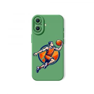 Dynamic Dunk Basketball Art Silicone Case for Apple iPhone Series