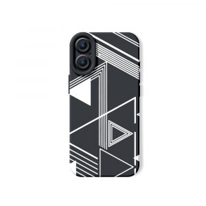 Monochrome Geometric Vibes Silicone Case for Apple iPhone Series