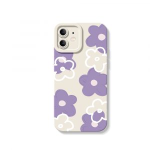 Lavender Pattern Silicone Case for Apple iPhone Series