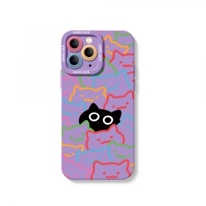 Colorful Cat Silicone Case for Apple iPhone Series