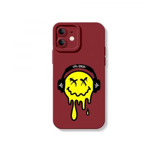 Dripping Smiley Beats Silicone Case for Apple iPhone Series