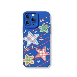 Plaid Stars and Stripes Silicone Case for Apple iPhone Series
