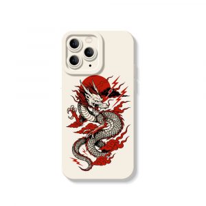 Firestorm Dragon Art Silicone Case for Apple iPhone Series