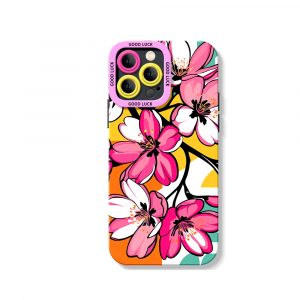 Vibrant Blossom Paradise Silicone Case for Apple iPhone Series