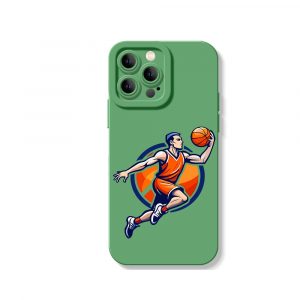 Dynamic Dunk Basketball Art Silicone Case for Apple iPhone Series