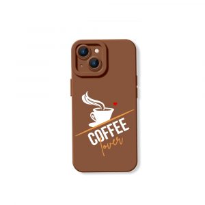 Coffee Lover Brew Brown Silicone Case for Apple iPhone Series