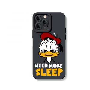 Sleepy Duck Cartoon Vibe Silicone Case for Apple iPhone Series